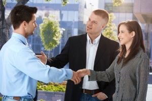 Meeting a new client Meeting a new client